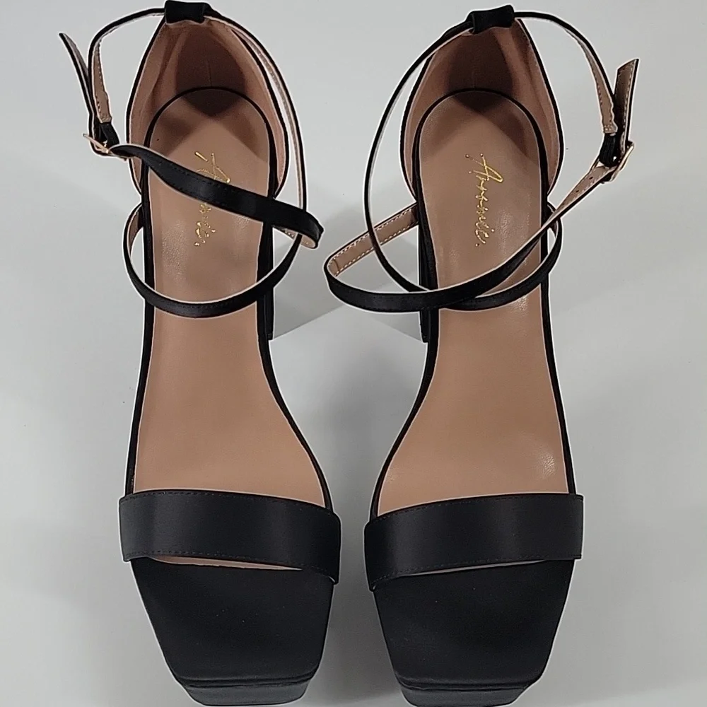 Elegant Black Platform Heels New